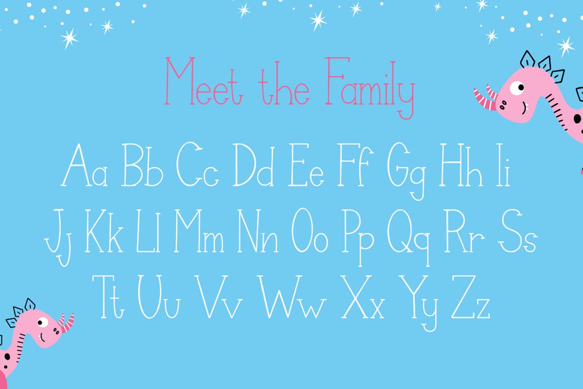 Dino Friends Font preview 4