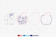 Personalized Teacher Apple Ornament, a Pattern Graphic by Lasercutiny (Thumbnail 2 of 2)