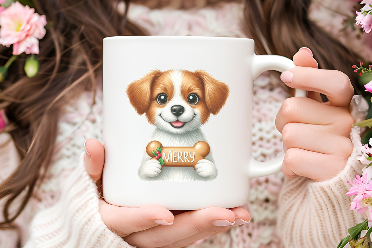 Christmas Cute Dog Sublimation Clipa, an Illustration by RobertsArt (Photo 5 of 7)