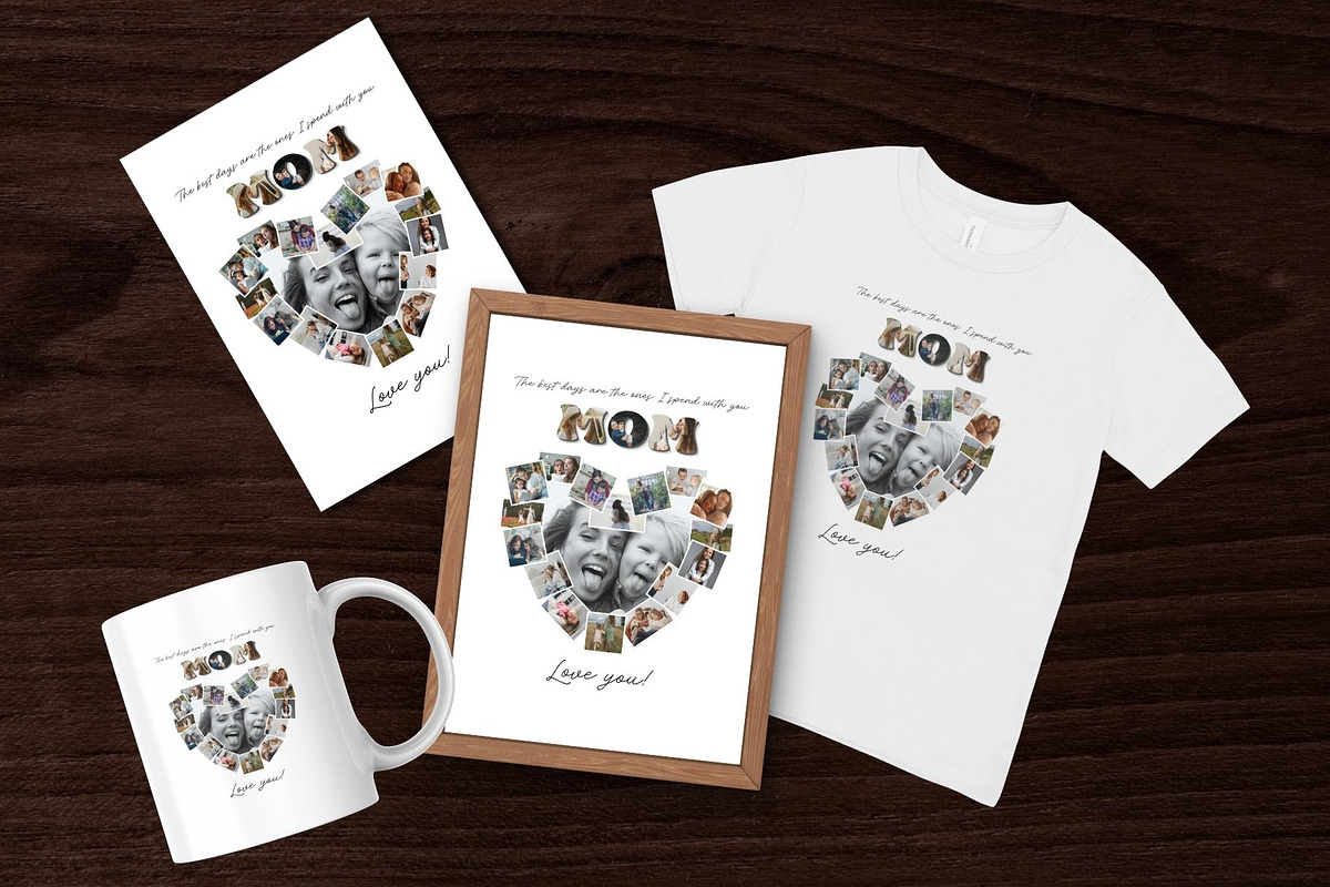 Mother’s Day Photo Collage Canva, a Design Template by GraphiCarola (Photo 6 of 6)