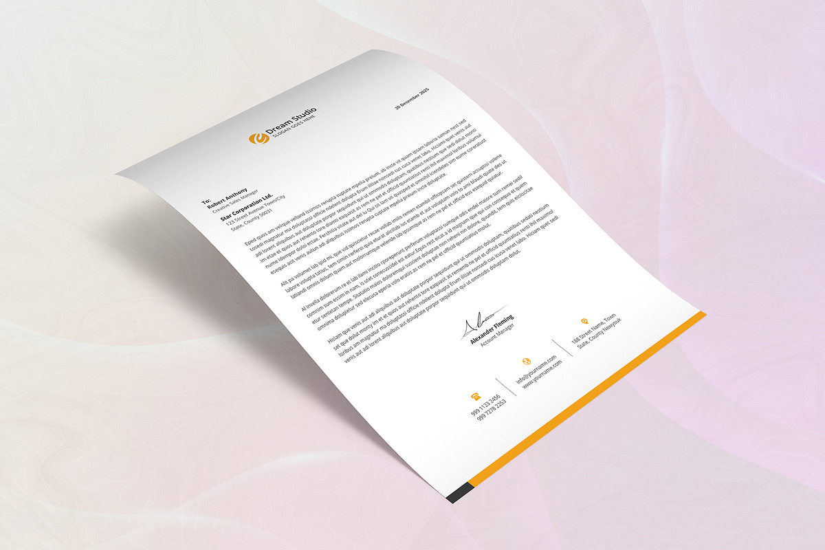 Letterhead, a Stationery Template by DesignDevisers (Photo 3 of 9)