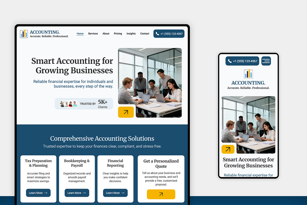 Accountant Wix Studio Website preview 3