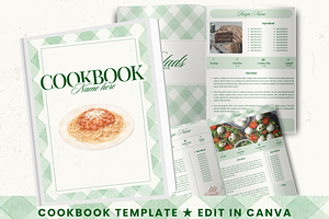 Printable family cookbook template