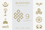 Buddhism, meditation buddhist symbol, an Icon by Bloom21Art (Thumbnail 1 of 3)