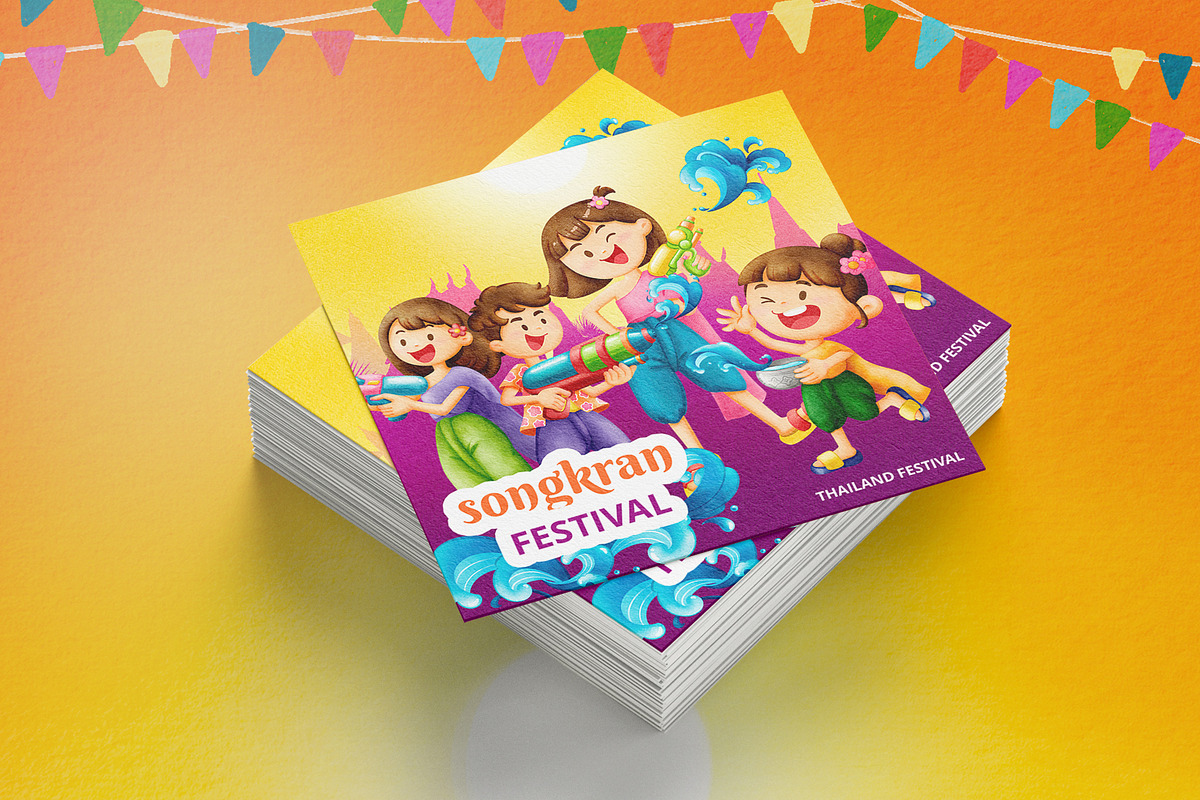 Splash & Smile Songkran Icon, a Person Illustration by CreativeValuation (Photo 11 of 14)