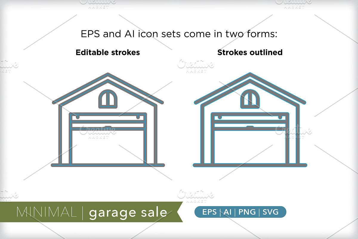 Minimal garage sale icons, an Outline Icon by Picture Window (Photo 3 of 5)