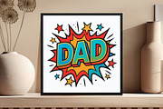 DAD Comic Style Sublimation PNG, an Illustration by DreamCafeArt (Thumbnail 4 of 7)