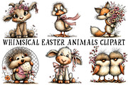 Whimsical Easter Animals Clipart, an Illustration by OK Design (Thumbnail 2 of 6)