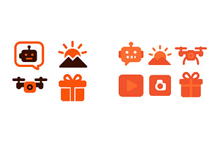 Colorful icons representing, a Technology Illustration by ZinetroN