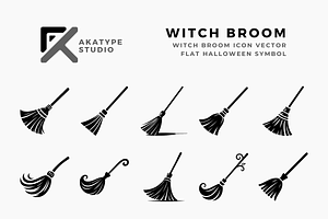 Witch Broom Icon Vector, an Icon by Akatype Studio