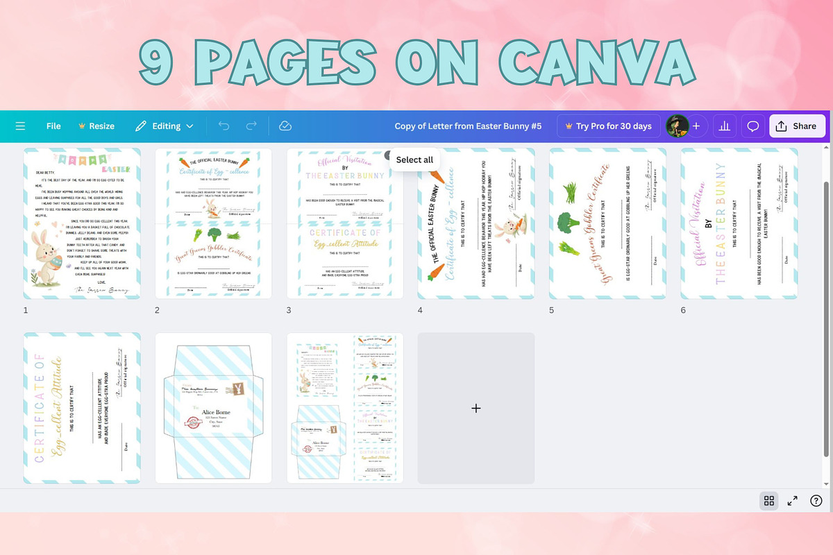 Letter from Easter Bunny #5 - Canva, a Templates & Theme by Adalin Shop (Photo 8 of 11)
