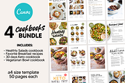 BUNDLE 4 Canva Cookbooks Templates, a Magazine Template by DeLaGranSiete (Thumbnail 1 of 7)