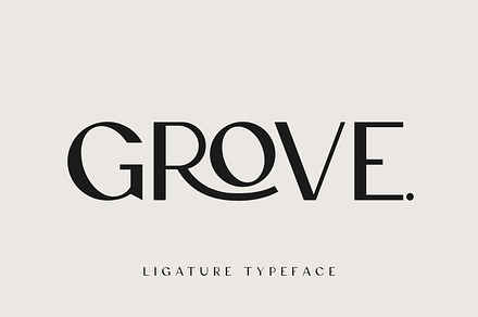 Grove - Modern Ligature Sans Serif, a Sans Serif Font by AndrewPixelType