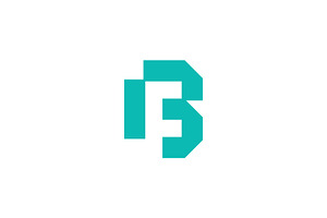 modern letter BF or FB logo, a Branding & Logo Template by Rasagama Studio