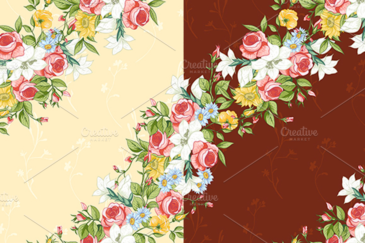 Seamless Pattern with Wildflowers preview 3