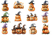 Halloween Pumpkin Clipart, an Illustration by Designworld (Thumbnail 3 of 5)