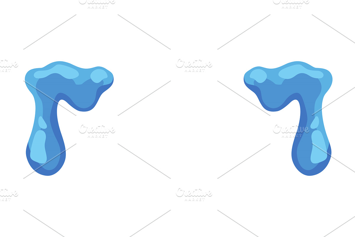 Cartoon tear drops icon. Sorrow cry, an Object Illustration by the8monkey