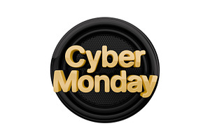 Cyber Monday 3D Sale badge
