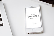 6 minimalistic mockups + bonus card!, a Device Mockup by Marie Smth (Thumbnail 2 of 6)
