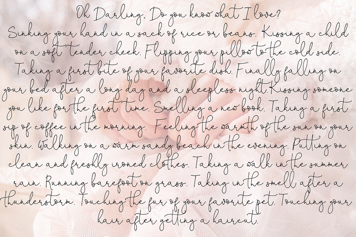 Oh Darling- Ethereal Script Font, a Script Font by PeachCreme (Photo 9 of 9)