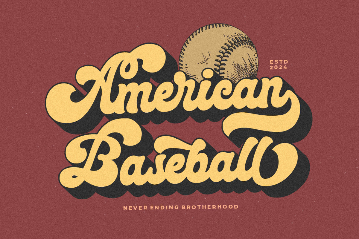 Mangolia - Retro Font Style!, a Script Font by HansCo Studio (Photo 8 of 15)