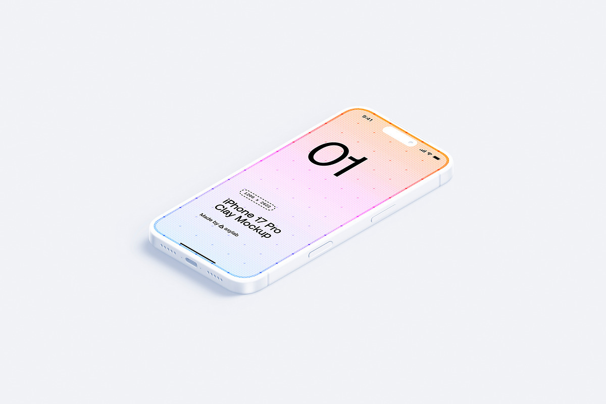 iPhone 17 Pro Clay - 24 Mockups, an iPhone Mockup by Asylab (Photo 30 of 61)
