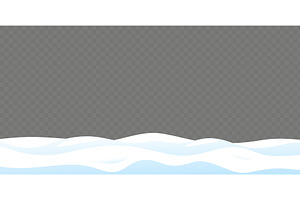 White snowdrifts on transparent, a Texture Illustration by Vectorbuum