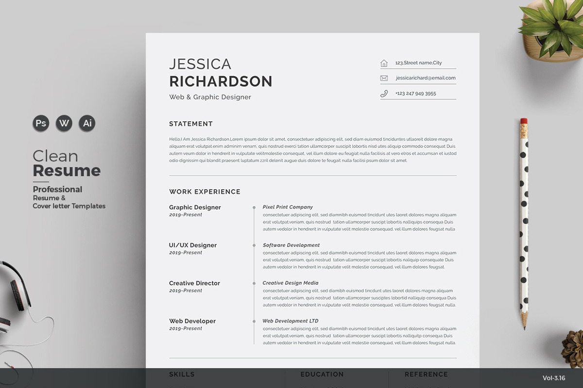 Resume/CV, a Resume Template by ThemeDevisers (Photo 1 of 3)