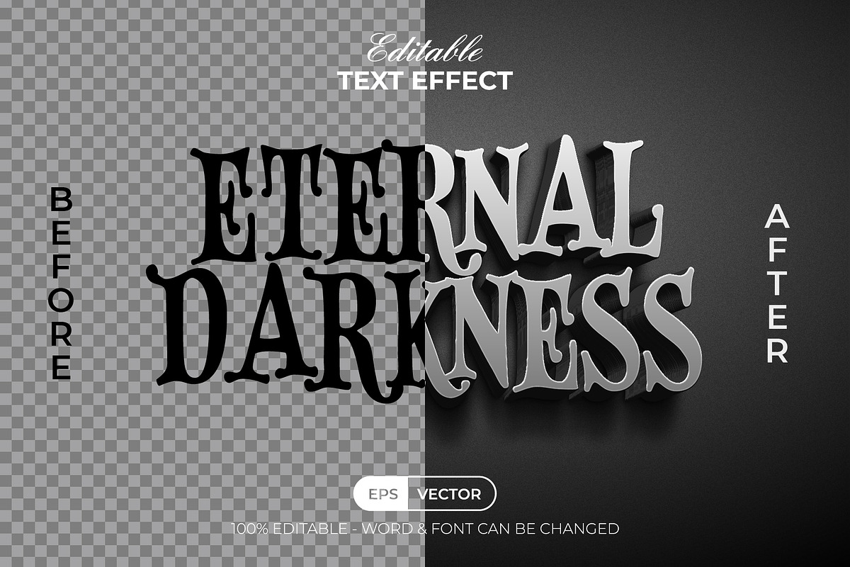 Gothic 3D Editable Text Effect, a Layer Style Add-On by Mockmenot (Photo 2 of 3)