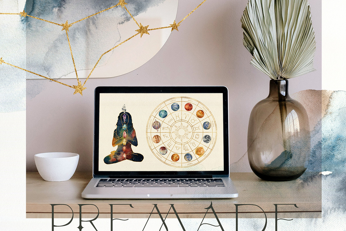 ASTROLOGY watercolor zodiac signs, a Decorative Illustration by Yuliya Derbisheva (Photo 9 of 17)