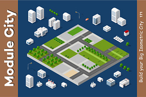 Vector Isometric Urban Architecture