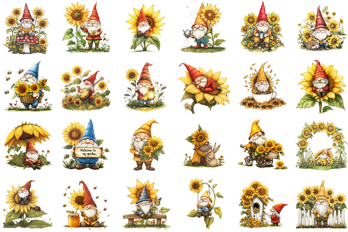 Watercolor Summer Garden Sunflower G, an Illustration by Sublimation Artist (Photo 2 of 6)