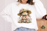 Whimsical Summer Bunny Clipart, an Illustration by Craft Nest (Thumbnail 7 of 12)