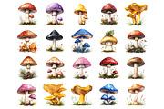 Watercolor Mushroom Sublimation, an Illustration by Designking (Thumbnail 3 of 5)