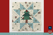 Christmas Tree Quilt Block Mockup, a Household Mockup by Ciranda Design (Thumbnail 5 of 10)
