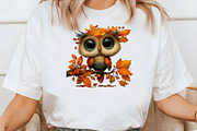 Whimsical Autumn Fall Owl Clipart, a Seasonal Illustration by Designworld (Thumbnail 7 of 10)