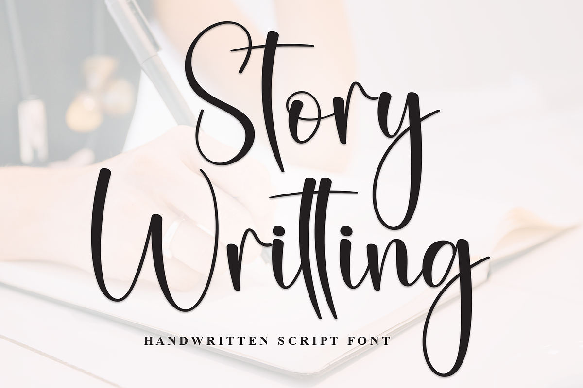 Story Writting | Script Font, a Handwritten Font by Scratchones (Photo 1 of 8)