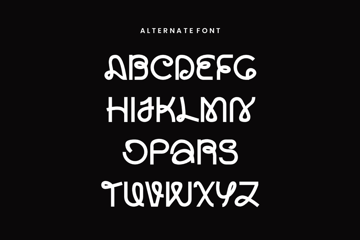 Gumoye Modern Experimental Bold Font, a Sans Serif Font by QR Design Studio (Photo 6 of 11)