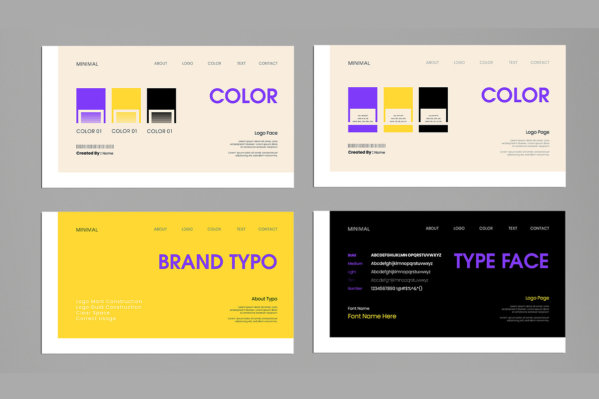 Minimal Brand Guideline Presentation preview 4
