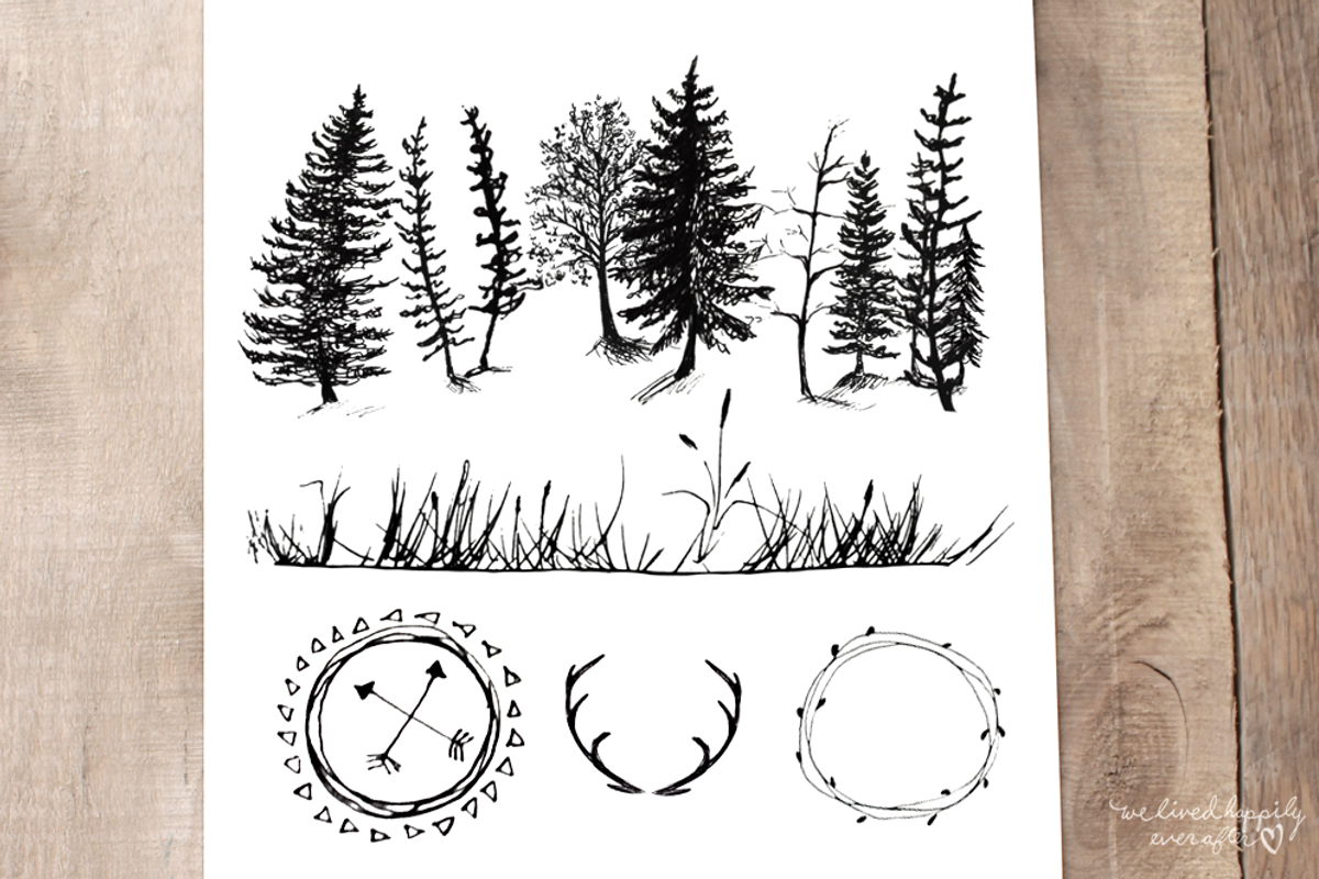 Geometric Animals & Rustic Landscape, an Animal Illustration by WeLivedHappilyEverAfter (Photo 4 of 4)