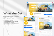 Trucking Logistics Facebook, a Social Media Template by TemplatesNow! (Thumbnail 2 of 7)