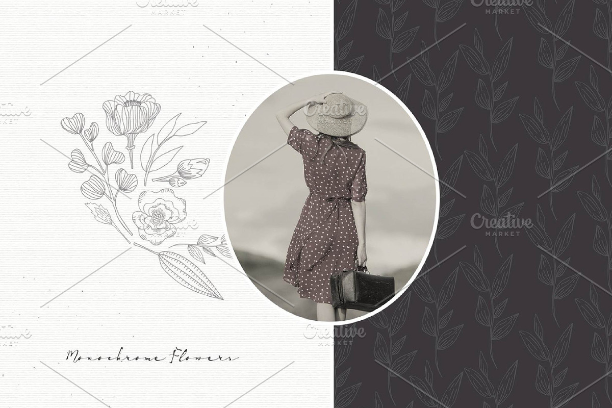 Monochromatic flowers, a Pattern Graphic by fashionaddict (Photo 4 of 6)