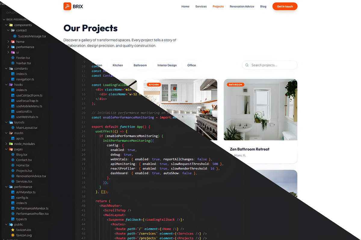 BRIX - Home Renovation Website, a React Template by VectorMedia (Photo 2 of 4)