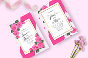 Pink Rose Wedding Invitation Set, an Invitation Template by Design with Qurat (Thumbnail 3 of 5)