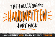 Full'A'Quirks Handwritten Fonts Pack, a Handwritten Font by Tom Chalky (Thumbnail 1 of 8)