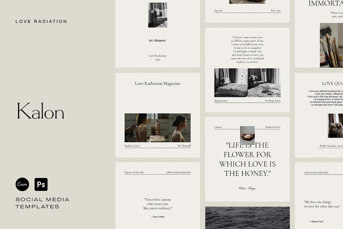 BUNDLE Instagram Templates Canva PS, a Social Media Template by Love Radiation Studio (Photo 7 of 13)