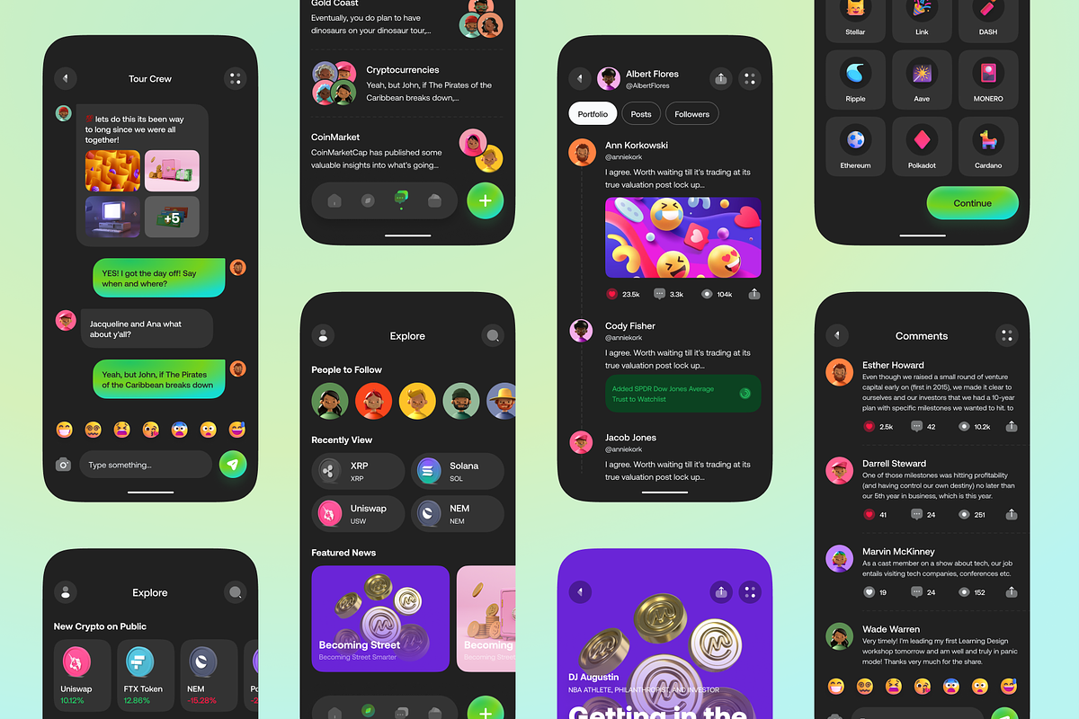 Crypto Community App UI Kit, an App Template by Trung (Photo 8 of 8)