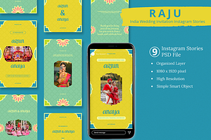 India Wedding Invitations Instagram, a Social Media Template by Attype