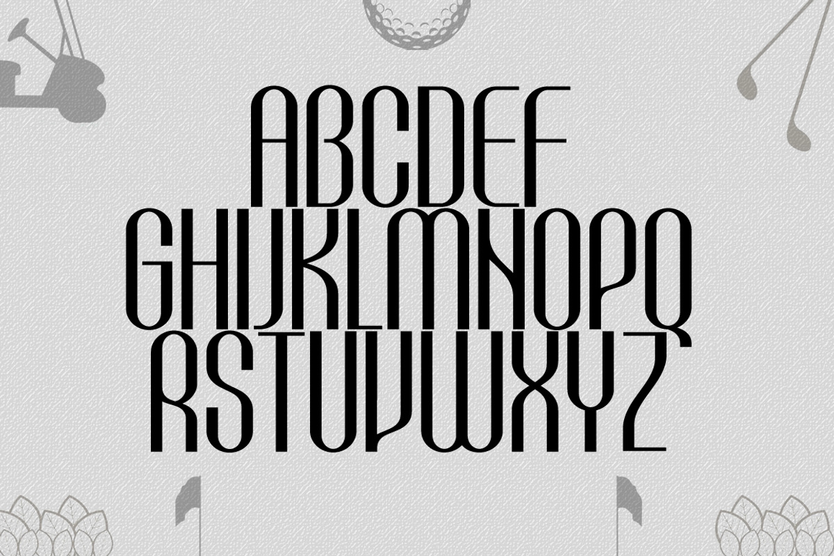 Golf TrueType Font preview 2