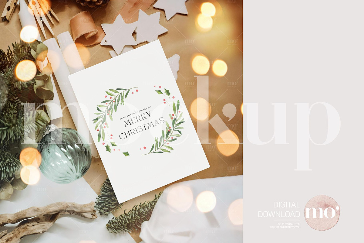 Christmas Card Mockup, a Product Mockup by MoMockups (Photo 5 of 5)